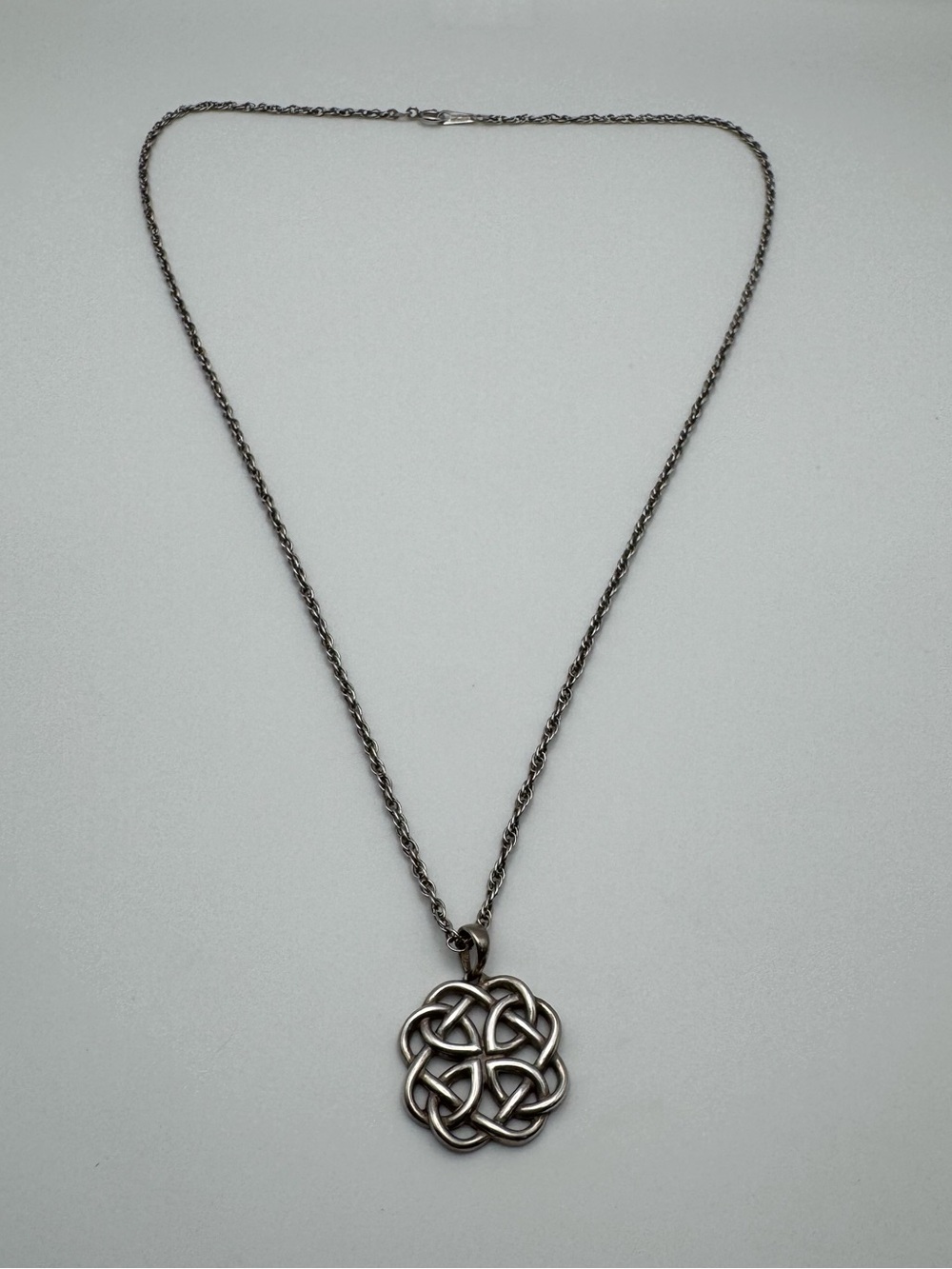 Sterling Silver 925 Celtic Knot Pendant Necklace